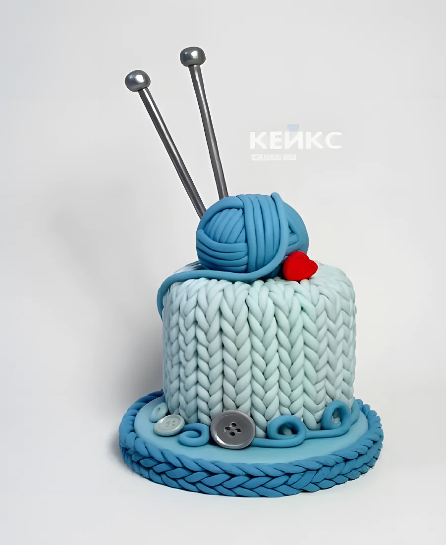 Торт на юбилей женщине 70 лет клубок и спицы Торт на юбилей женщине 70 лет клубок и спицы Фото