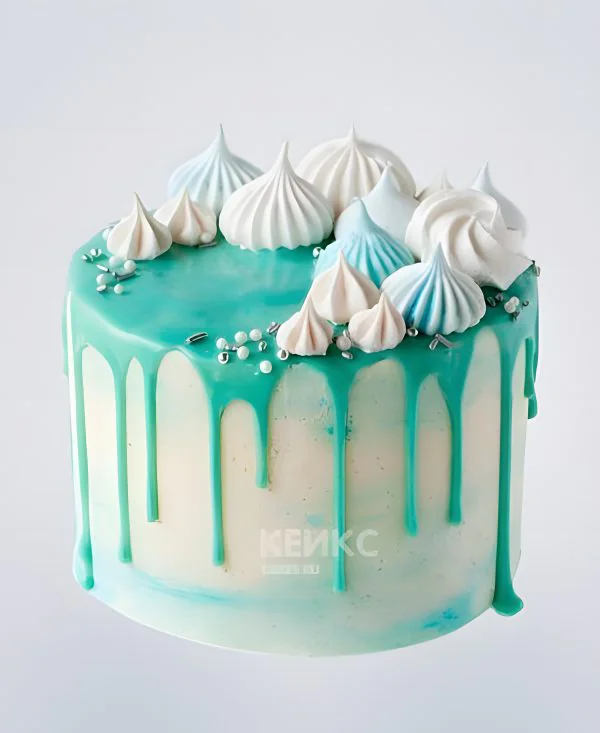 Торт для женщины на день рождения зимой Фото