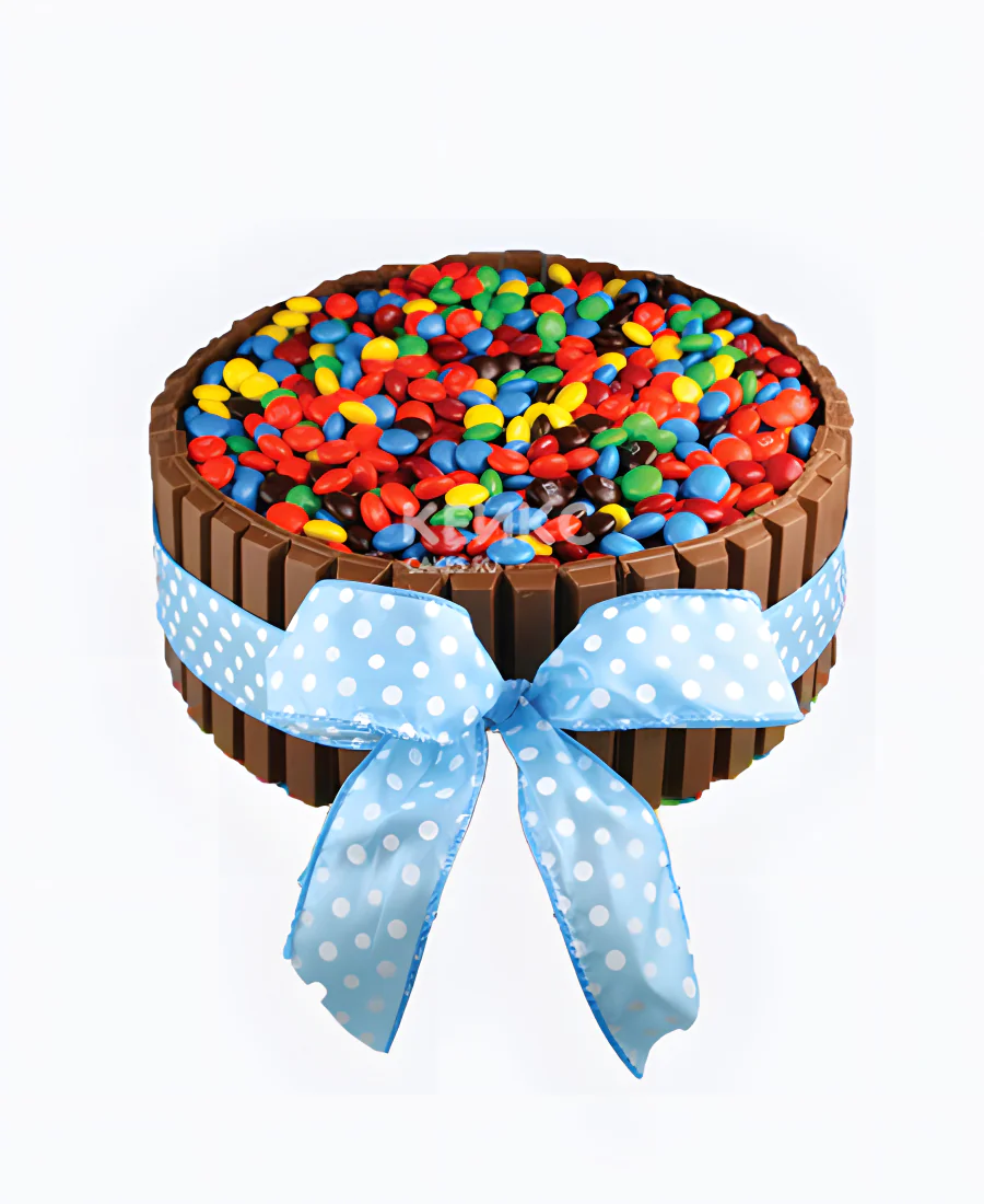 Шоколадный торт с разноцветными M&M’s Шоколадный торт с разноцветными M&M’s Фото