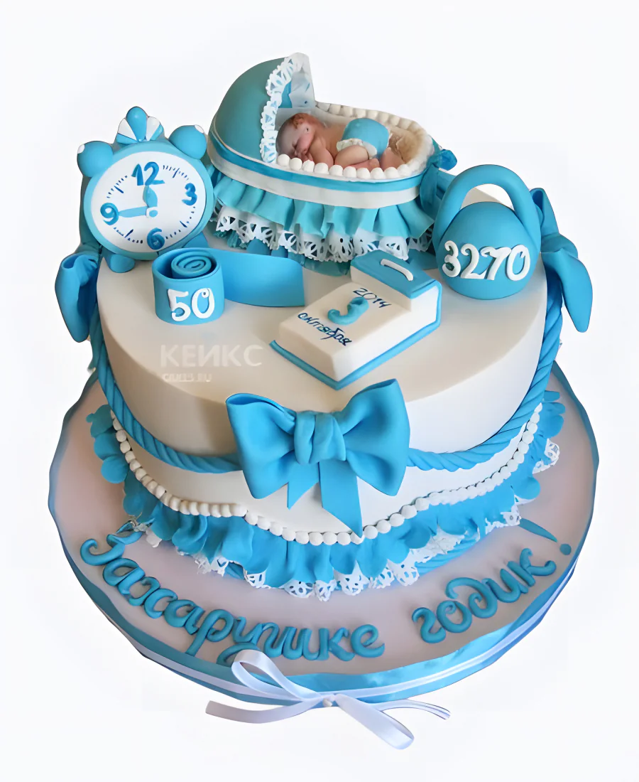 Детский торт с метрикой на заказ