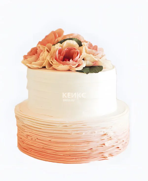 Красивый нарядный торт с цветами Красивый нарядный торт с цветами Фото