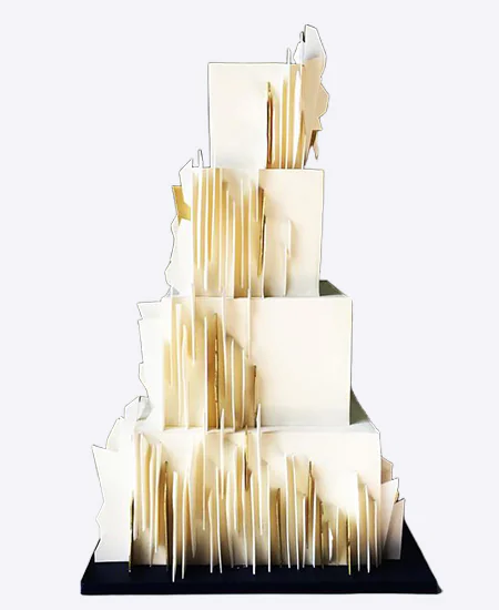 Корпоративный торт с 3D линиями Фото