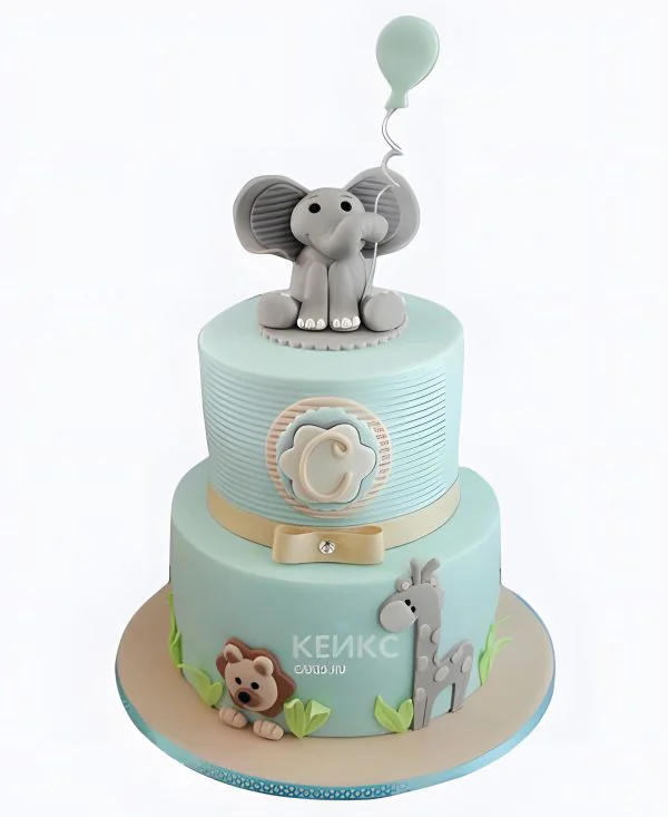 Торт с животными на 1 годик мальчику Торт с животными на 1 годик мальчику Фото