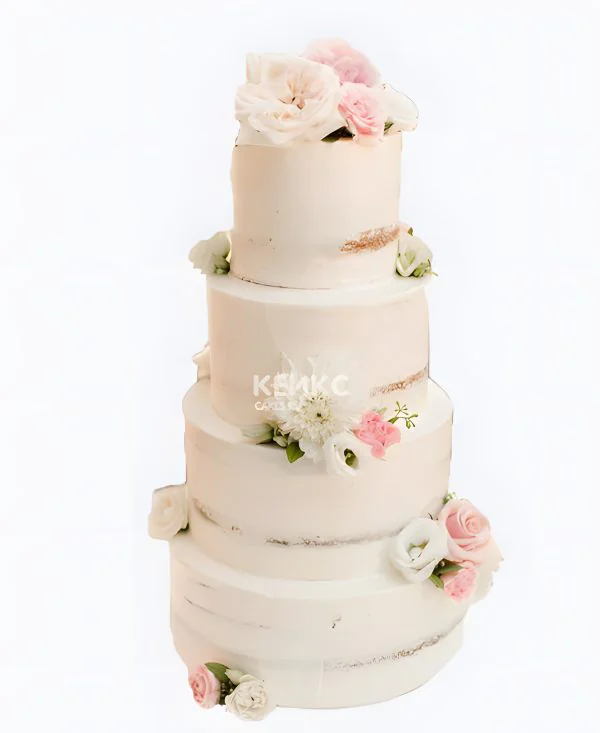 Нежный романтичный торт Фото