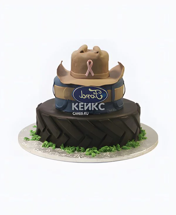 Оригинальный торт с ковбойской шляпой Оригинальный торт с ковбойской шляпой Фото