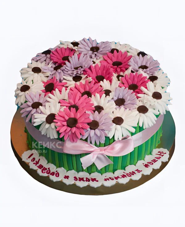 Торт в виде букета из полевых цветов Торт в виде букета из полевых цветов Фото