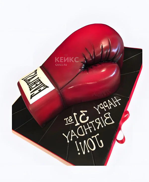 Торт в виде красной боксерской перчатки Фото