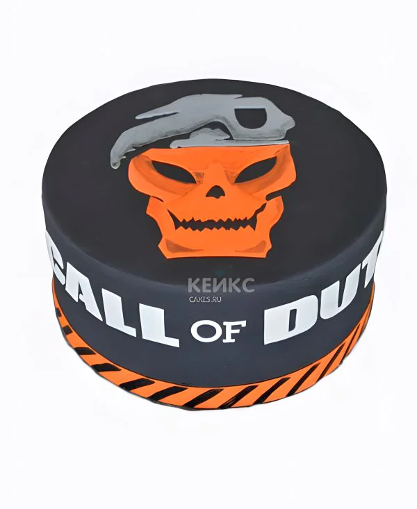 Торт Call of Duty call с черепом Фото