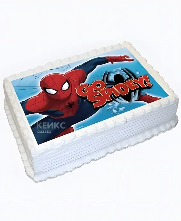 Торт Человек паук с фотопечатью 1 Торт Человек паук с фотопечатью 1 Фото