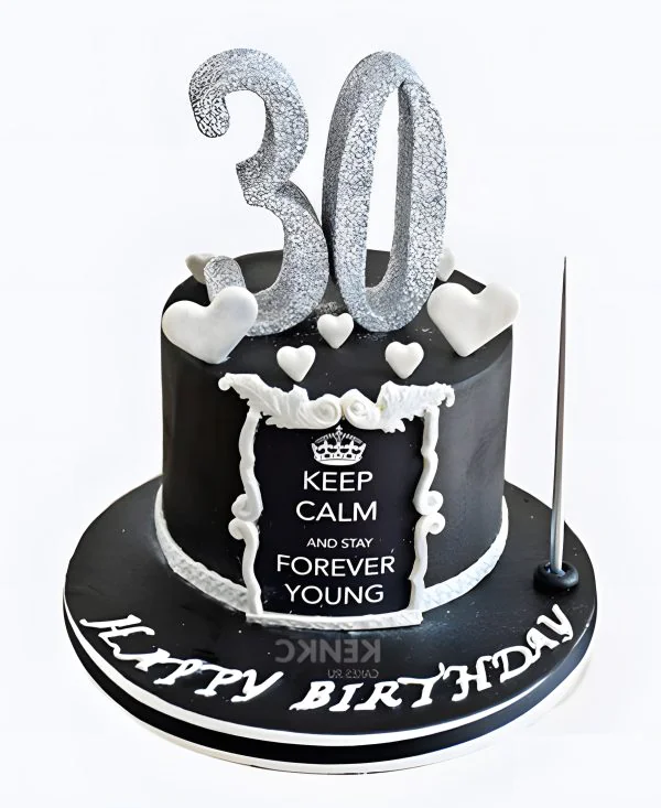 Чёрный торт на 30 лет мужчине Чёрный торт на 30 лет мужчине Фото