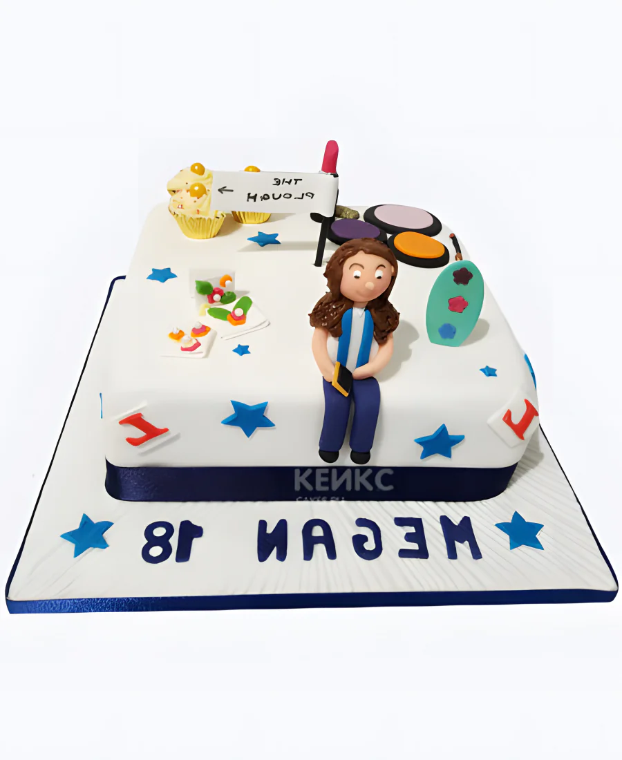 Торт на день рождения девушке с мини-капкейками Фото