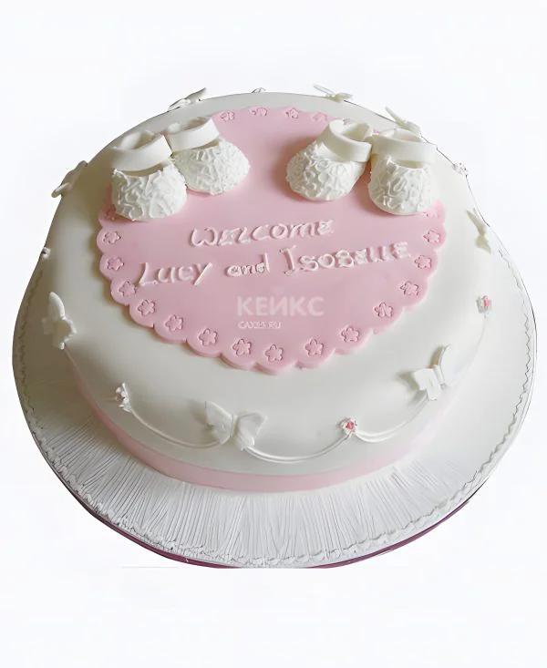 Торт на рождение близнецов девочек Торт на рождение близнецов девочек Фото