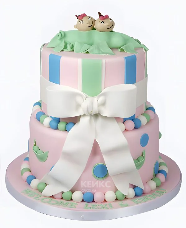 Торт на день рождения девочкам двойняшкам Фото