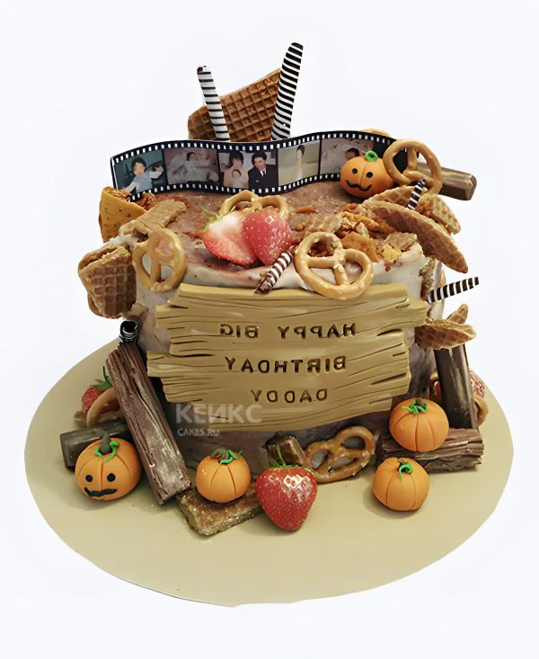 Оригинальный торт с мини-тыквами Оригинальный торт с мини-тыквами Фото