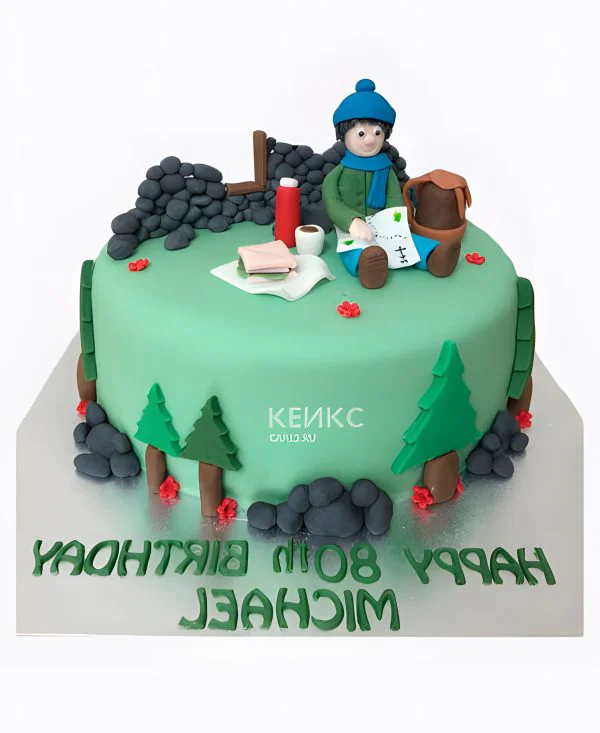 Милый торт для путешественника мастичный Фото
