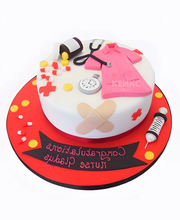 Торт для медсестры с халатом Фото