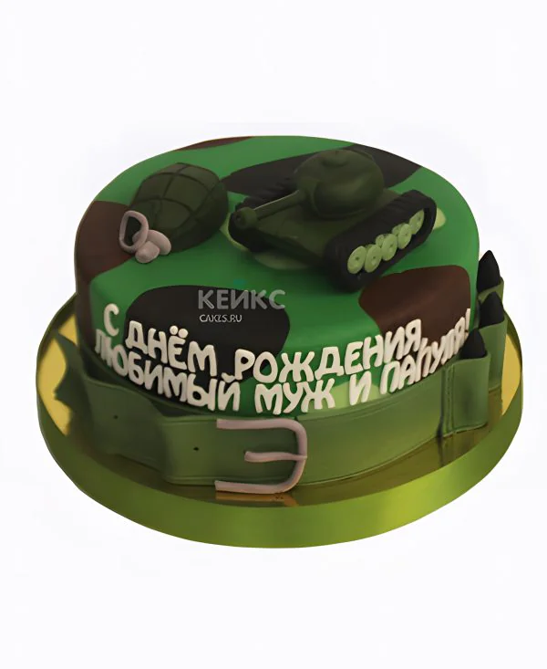 Необычный торт в военной тематике Необычный торт в военной тематике Фото