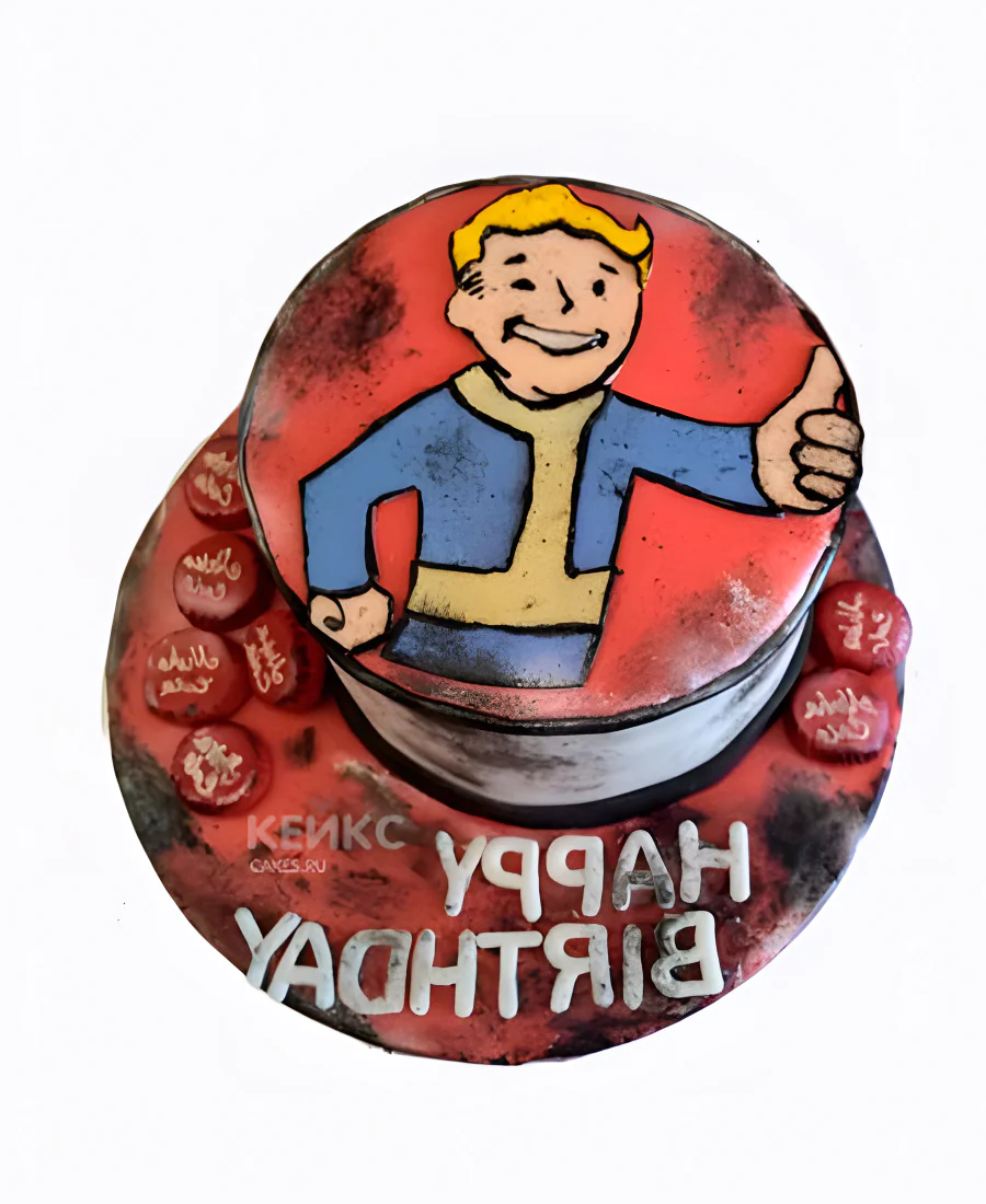 Торт Fallout с фотопечатью Фото