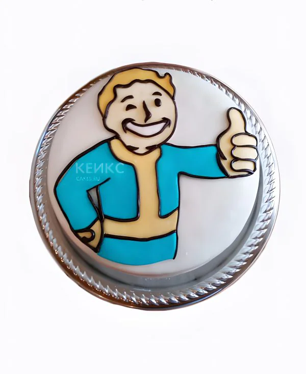 Прикольный торт Fallout с фотопечатью Прикольный торт Fallout с фотопечатью Фото