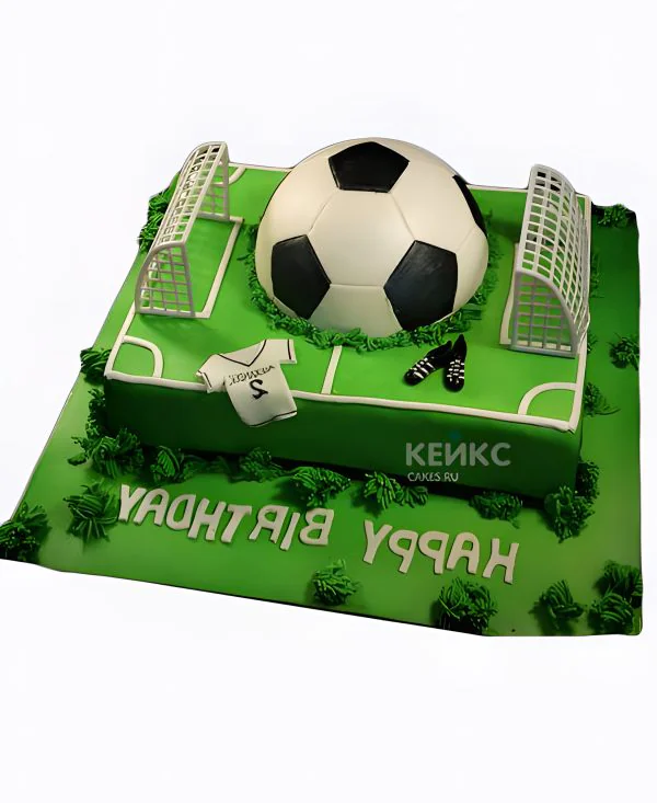 Торт футбольное поле с мячом Торт футбольное поле с мячом Фото