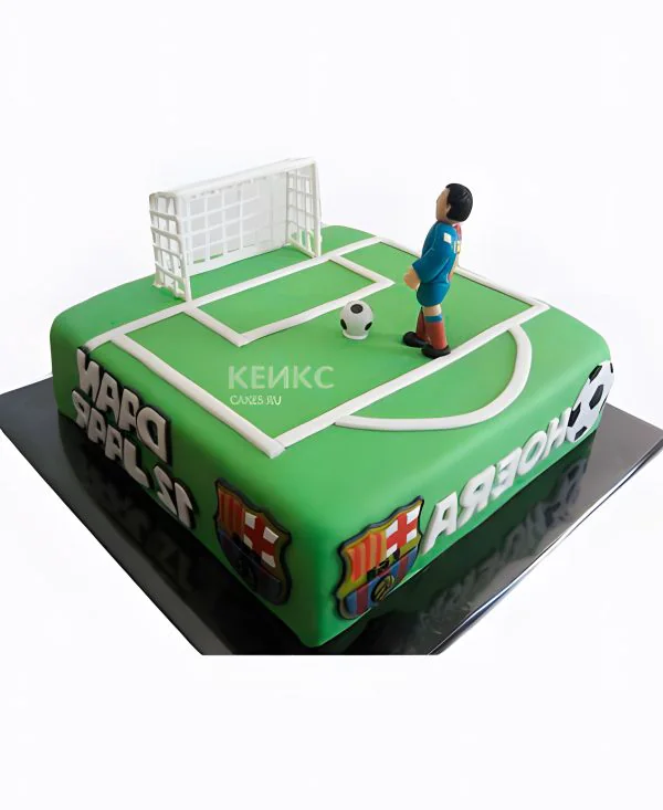 Торт футбольное поле с логотипами Торт футбольное поле с логотипами Фото