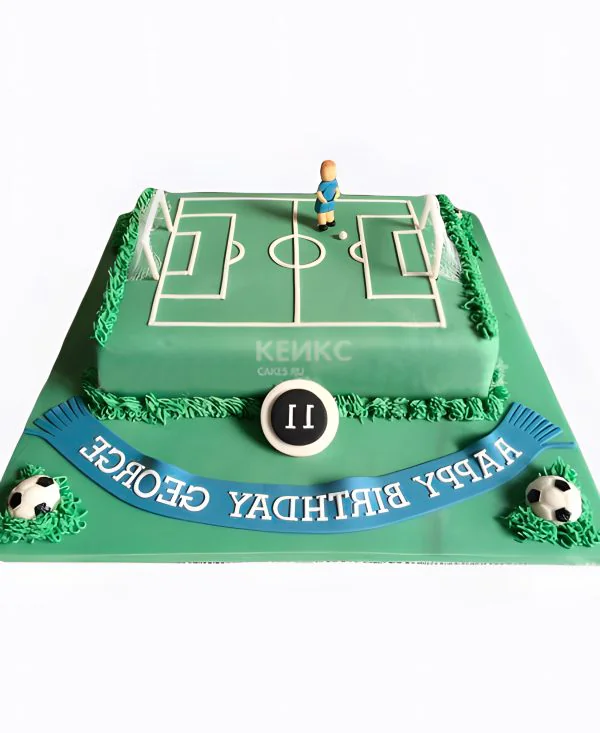 Торт футбольное поле мальчику на 11 лет Торт футбольное поле мальчику на 11 лет Фото