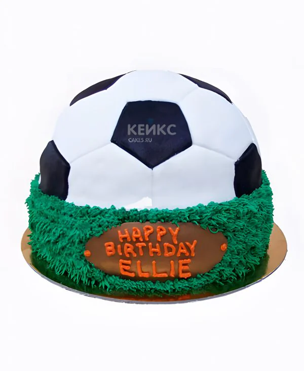 Торт футбольное поле без мастики и надписью поздравительной Торт футбольное поле без мастики и надписью поздравительной Фото