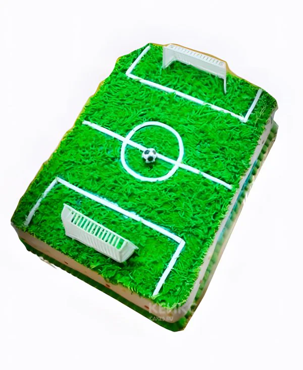 Чудесный торт футбольное поле без мастики Чудесный торт футбольное поле без мастики Фото