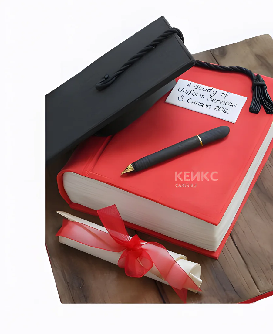 Стильный торт красная книга с ручкой Стильный торт красная книга с ручкой Фото