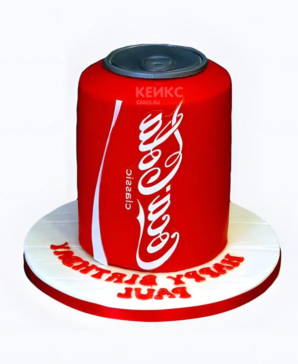 Торт в виде банки кока-кола Фото