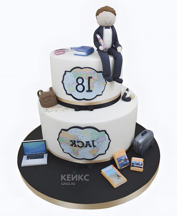 Торт двухъярусный с фигуркой Торт двухъярусный с фигуркой Фото