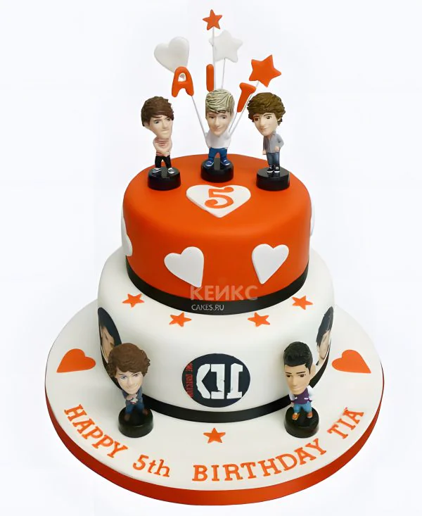 Красно-белый торт с разными фигурками Красно-белый торт с разными фигурками Фото