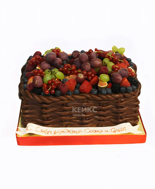 Аппетитный торт корзина без мастики Аппетитный торт корзина без мастики Фото