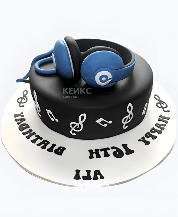 Торт мальчику на 16 лет с наушниками Торт мальчику на 16 лет с наушниками Фото