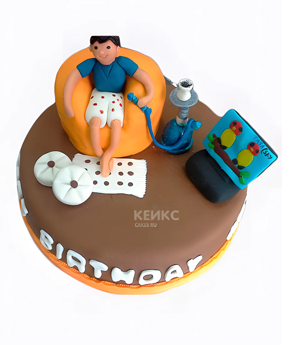 Торт с мужчиной и кальяном Торт с мужчиной и кальяном Фото