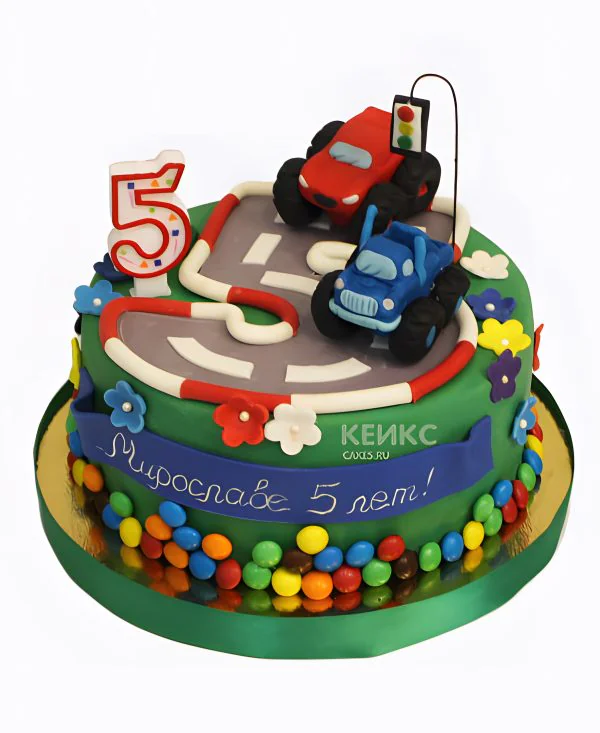 Торт с машинками на день рождения 5 лет мальчику Торт с машинками на день рождения 5 лет мальчику Фото