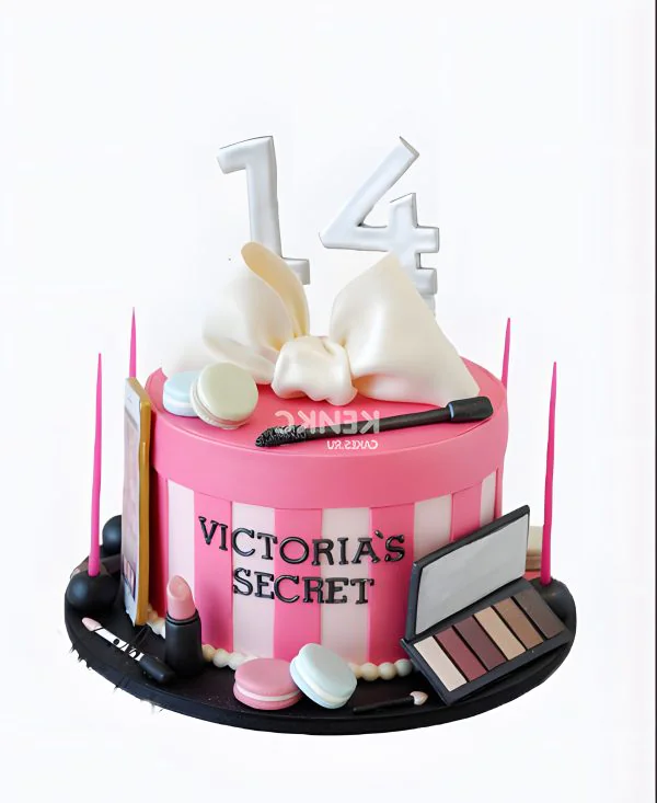 Торт с косметикой для девочки подростка Фото