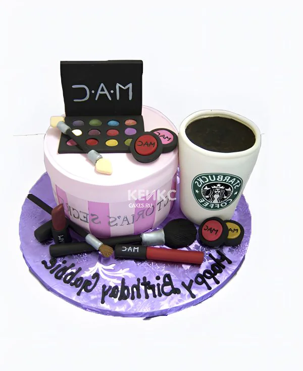 Торт с косметикой девочке подростку Фото