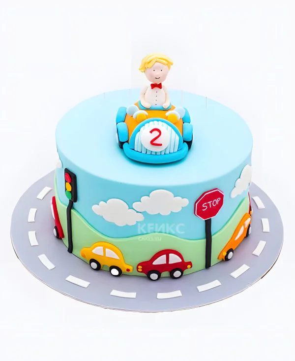 Торт с машинками на 2 года мальчику Торт с машинками на 2 года мальчику Фото