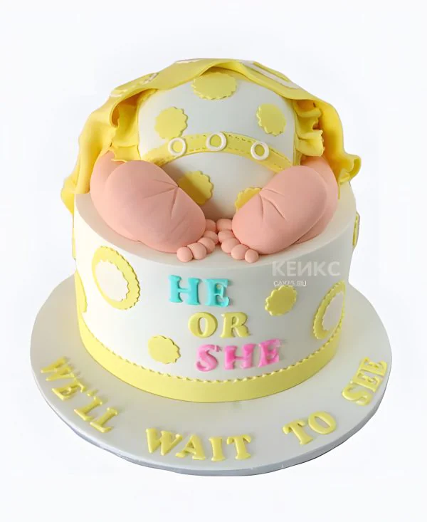 Торт с детскими ножками Фото