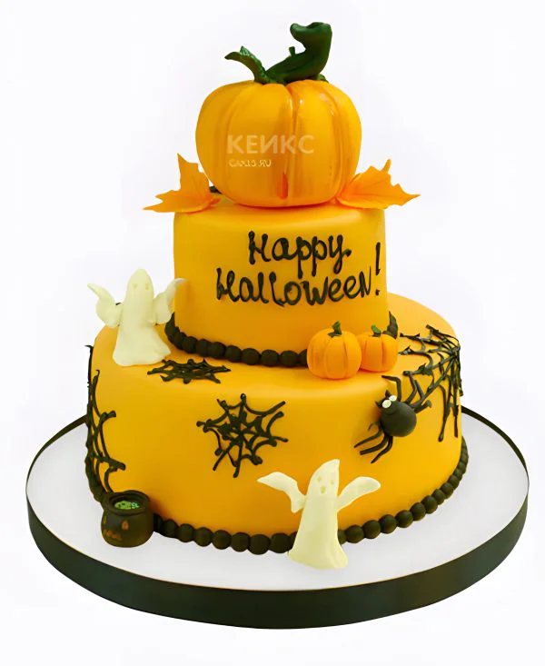 Яркий торт на Хэллоуин Яркий торт на Хэллоуин Фото