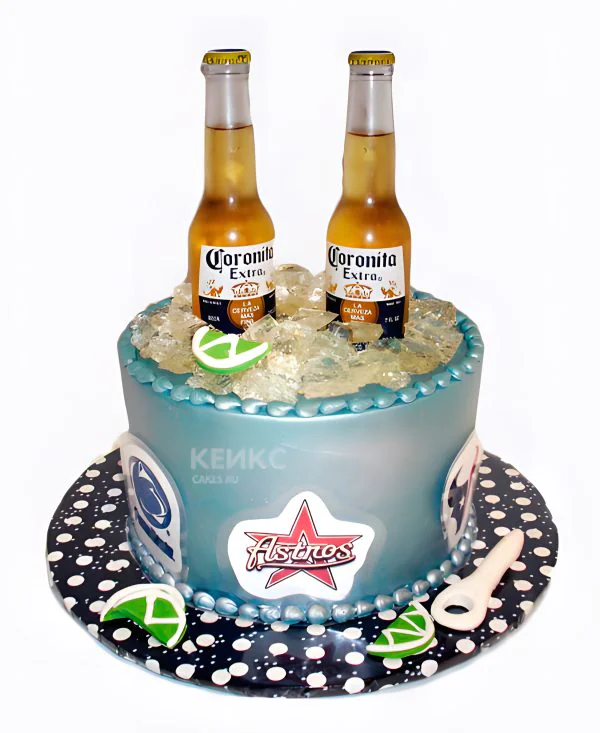 Торт с бутылками пива Корона Торт с бутылками пива Корона Фото