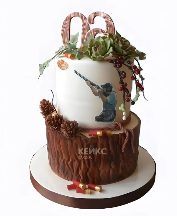 Торт охотнику на юбилей 60 лет Фото