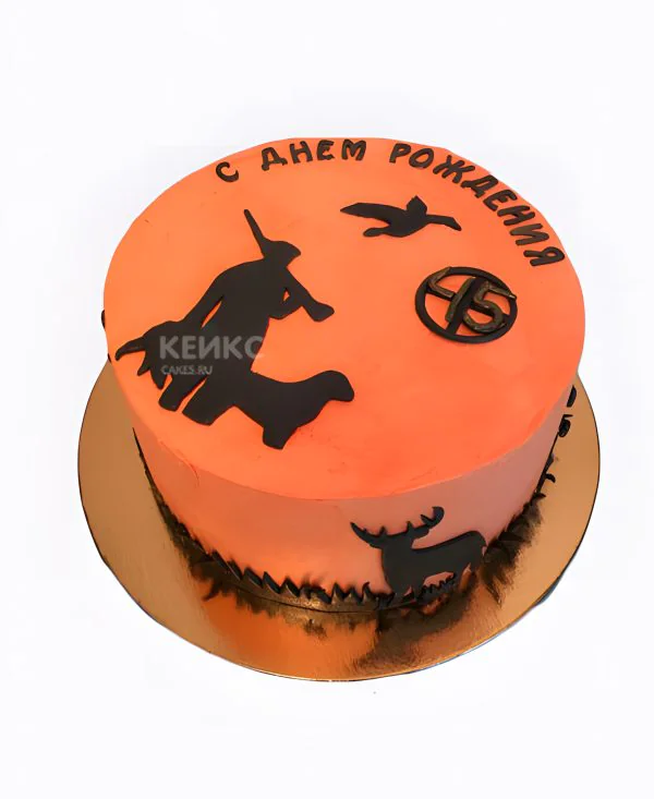 Торт на день рождение мужу охотнику Фото