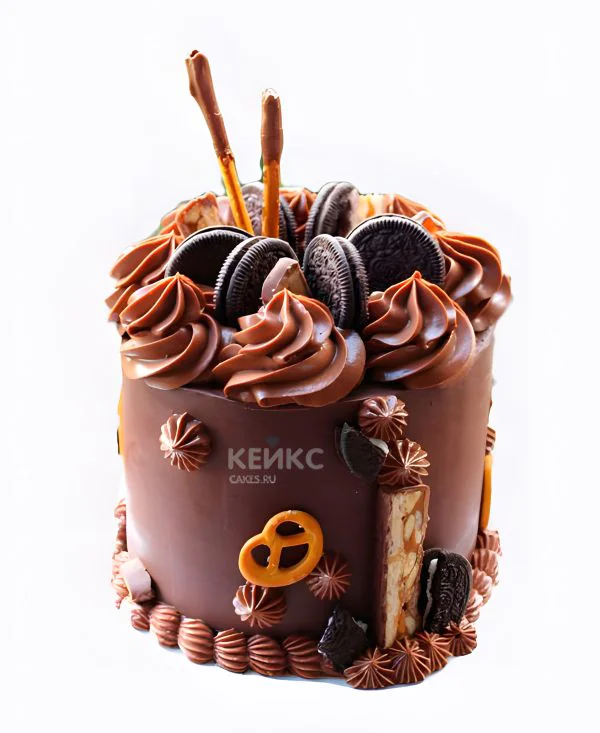 Необычный торт с шоколадными безе Необычный торт с шоколадными безе Фото