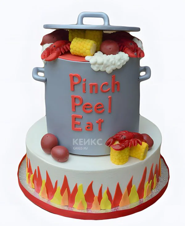 Торт пиво с раками из мастики Торт пиво с раками из мастики Фото