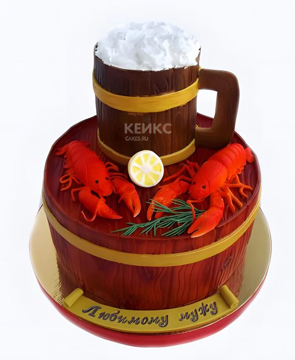 Торт пиво с раками и лимоном Торт пиво с раками и лимоном Фото