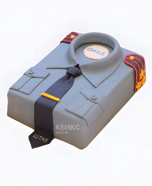 Торт в виде полицейской формы из мастики Торт в виде полицейской формы из мастики Фото