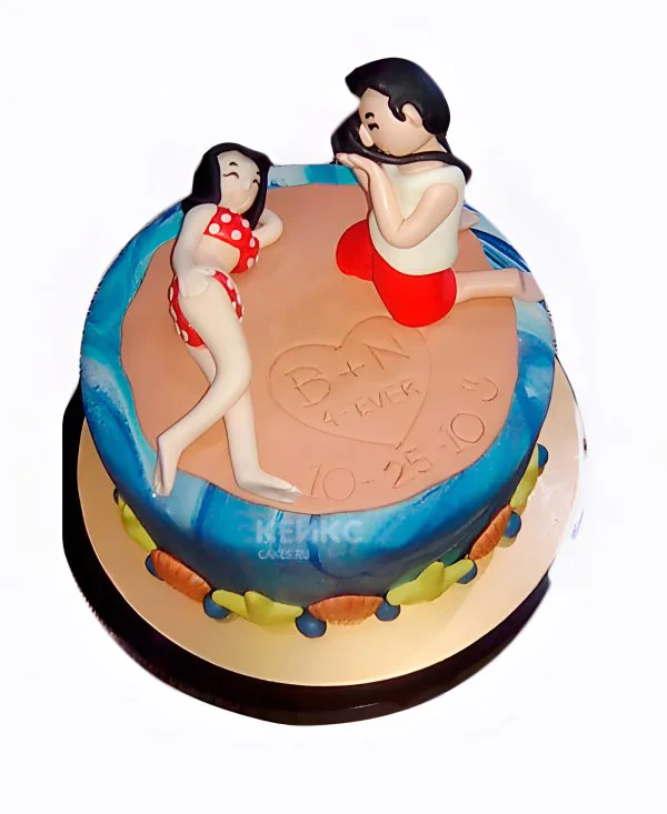 Оригинальный торт с фотографом и девушкой Фото