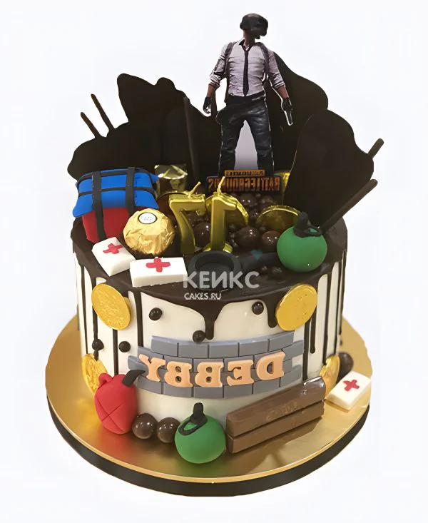 Тематический торт PUBG Фото
